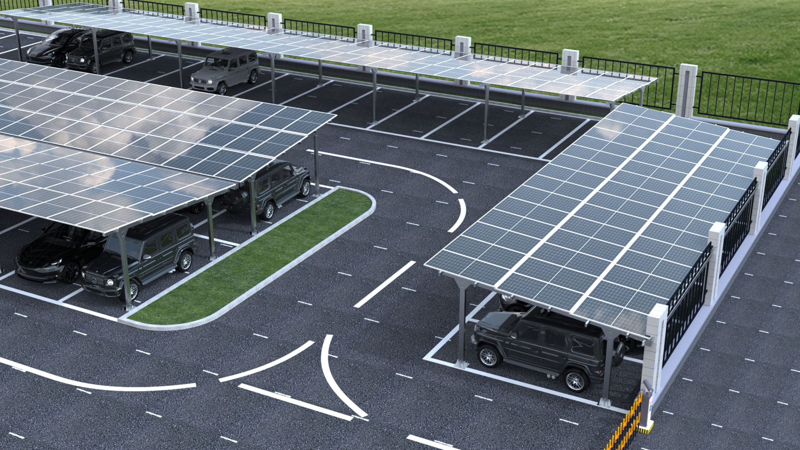 Solar Carport Strix 8 auto,s 29.16 KW 6360-20349-3000